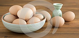 Bowl of eggs, eggcup.