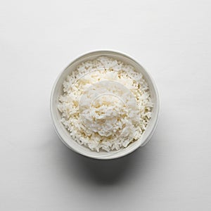 With a focus on the texture and appearance of the rice highlighting