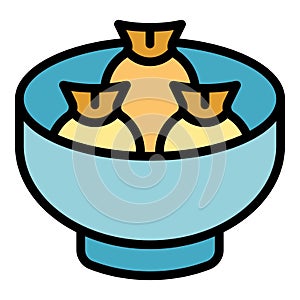 Bowl food icon vector flat