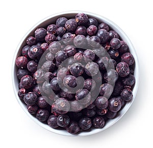 Bowl of freeze dried blackcurrants
