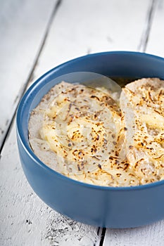 A bowl of French onion soup