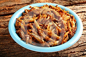 Bowl of fresh anchovy fish fry.