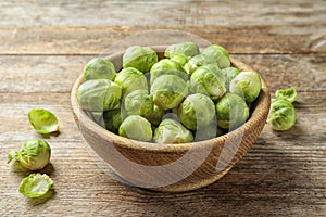 Bowl of fresh Brussels sprouts