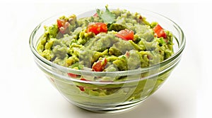 The bowl of fresh guacamole. AI generated