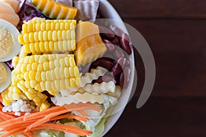 Bowl with Fresh and Healthy salad