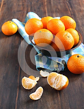 Bowl of fresh mandarins