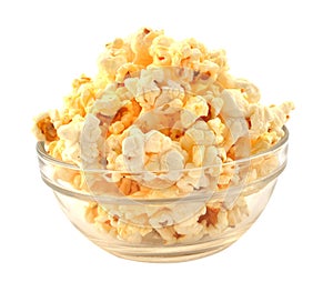 Bowl of fresh popped popcorn