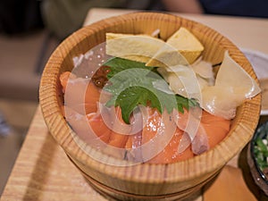 Bowl of fresh Sashimi