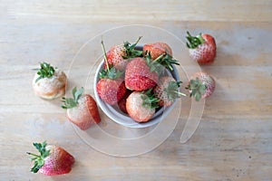 Bowl of fresh strawberries