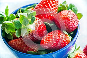 Bowl of fresh strawberries