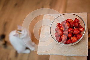 Bowl of fresh strawberries