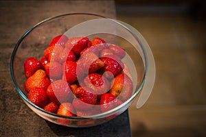 Bowl of fresh strawberries