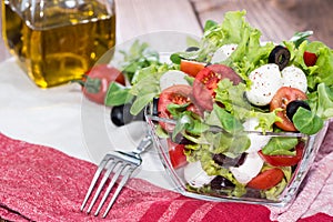 Bowl with fresh Tomato-Mozzarella Salad