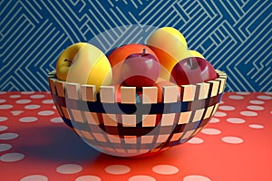 Bowl of Fruit in the style of Constructivism (Generative AI)