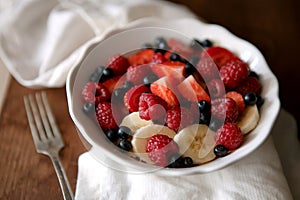 A bowl of fruits and berries