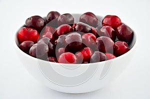 Bowl full with cherries