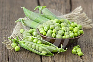 A bowl full of green peas