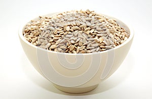 A bowl full of sunflower seeds
