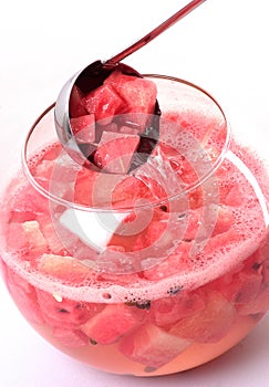 A bowl full of watermellon photo