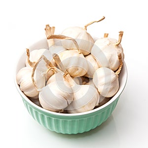 Bowl of garlic bulbs