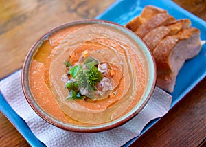 Bowl of gazpacho