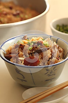 Bowl of glutinous rice photo