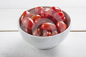 Bowl with grape tomatoes