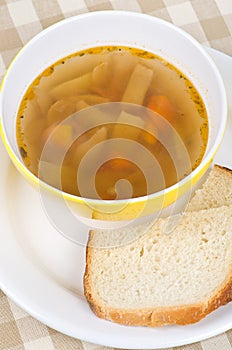 Bowl of green bean soup