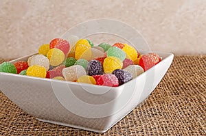 Bowl of gum-drops,