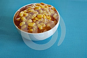 Bowl of healthy bake beans