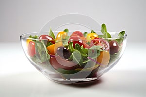 A Bowl of Healthy Salad Nutritious Meal with Fresh Vegetables and Leafy Greens - Created with Generative AI