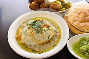 A Bowl of Hummus and Accoutrements