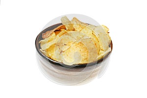 Bowl of kettle chips