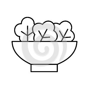 Bowl Line Vector Icon which can easily modify