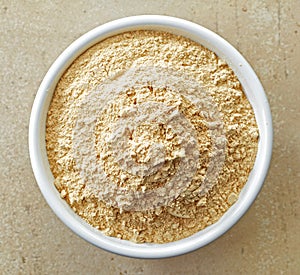 Bowl of maca powder