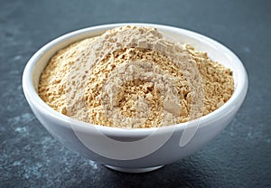 Bowl of maca powder