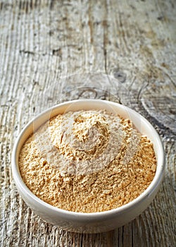 Bowl of maca powder