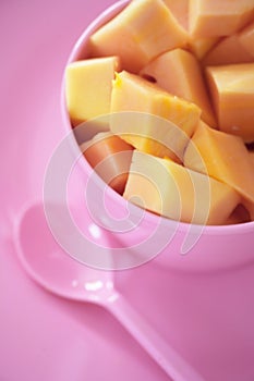 Bowl of mango photo