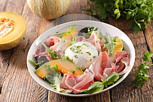 Melon, ham and mozzarella