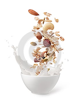 Bowl of muesli splash