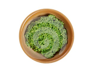 Bowl of mushy peas,