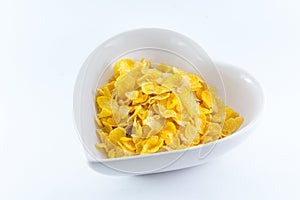 A bowl of nutritious and delicious corn flake cereal