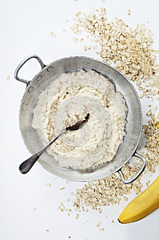 Bowl of oatmeal porridge