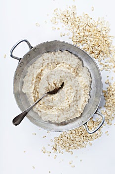 Bowl of oatmeal porridge