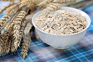 Bowl of oats photo