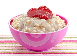 Bowl of oats porridge