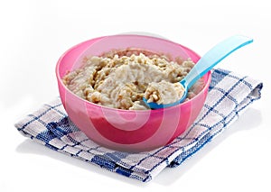 Bowl of oats porridge