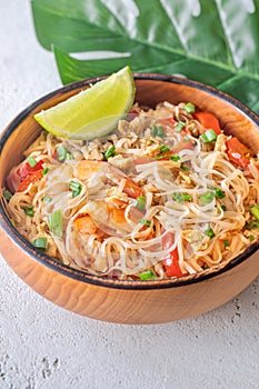 Bowl of pad thai