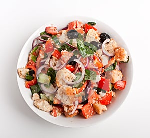 Bowl of Panzanella bread salad