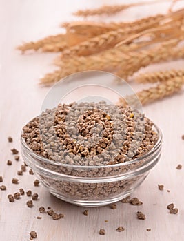 Bowl of pelleted compound feed